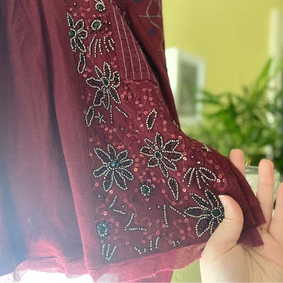 Free People | Beaded Open Back Top - Picture 5 of 7